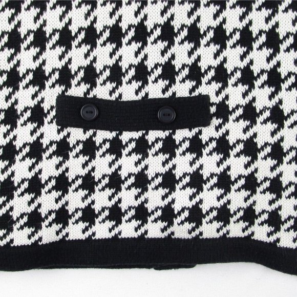 Talbots Black and White Houndstooth Cardigan - Picture 5 of 6